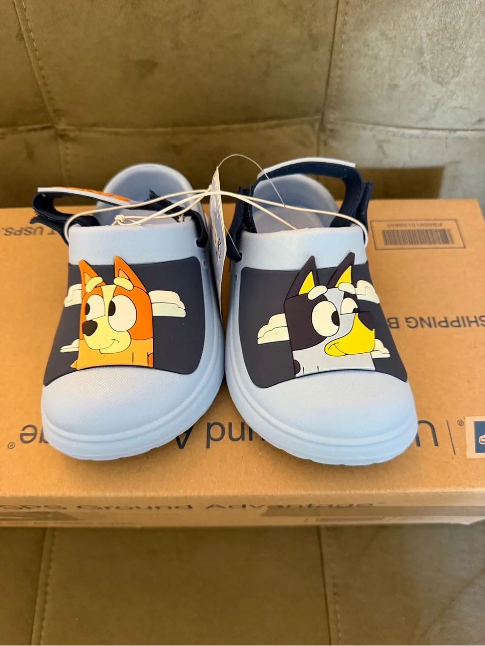 Bluey Kids Light Blue Slip-On Cartoon Clog Shoes